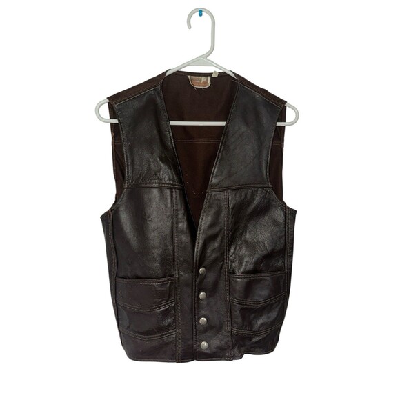 Vintage Harley-Davidson AMF Leather Vest Men’s M - Picture 5 of 15